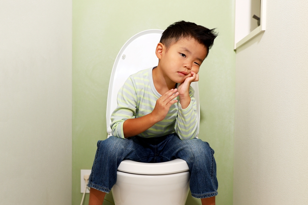 My child eats fruits and vegetables every day but still struggles with bowel movements. What should I do?